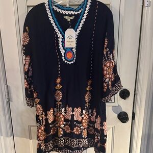Ananda's Navy Floral Mini Dress